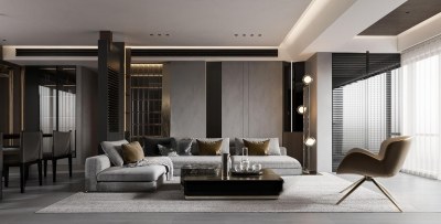 现代客餐厅3D模型下载